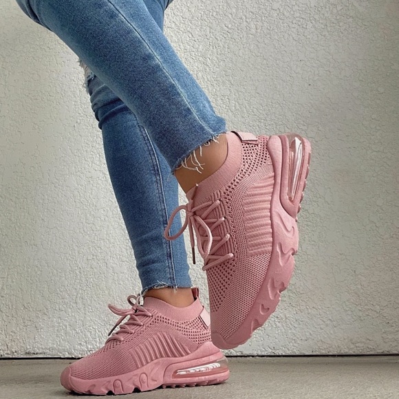 Women pink running shoes sneaker - Picture 1 of 4